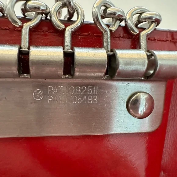 BURBERRY Red Patend Key Chain Holder Authentic - Picture 4 of 9